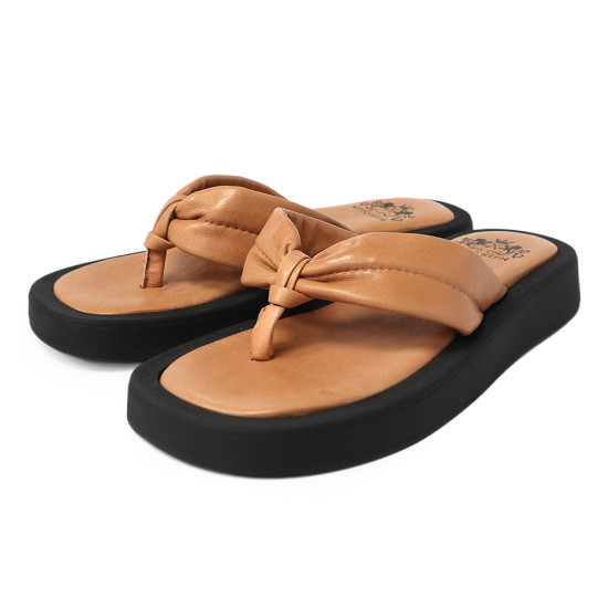 羊皮夾腳厚軟底涼拖鞋FSQO004-9