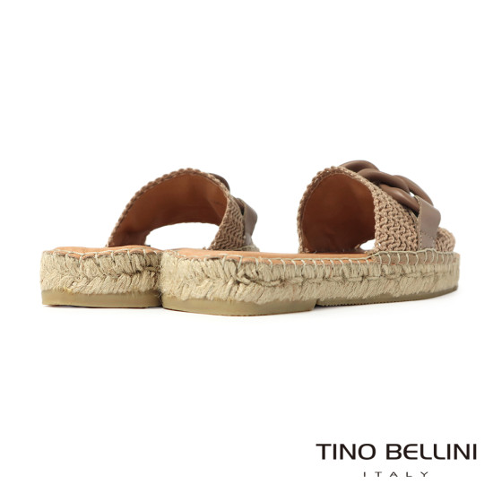 飾鍊方頭麻編涼拖鞋FSQO007-9