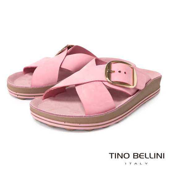 交叉寬帶釦環涼拖鞋FSQO010-7