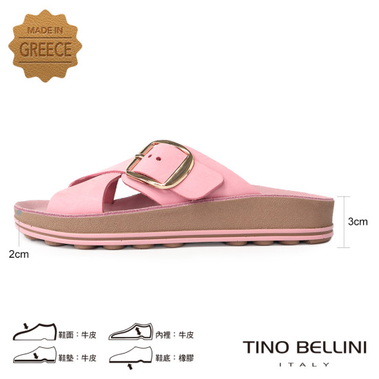 交叉寬帶釦環涼拖鞋FSQO010-7