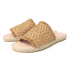 編織寬帶麻底涼拖鞋FSQT006-9