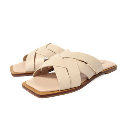 編織全真皮涼拖鞋FSQT012-3