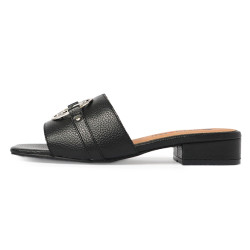 環飾牛皮小低跟涼拖鞋FSRO0001-1