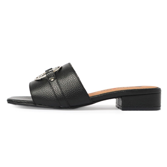 環飾牛皮小低跟涼拖鞋FSRO0001-1