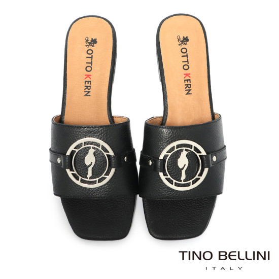 環飾牛皮小低跟涼拖鞋FSRO0001-1