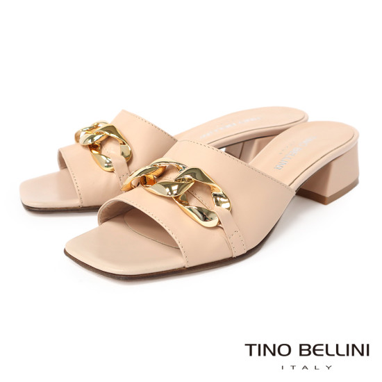 鍊飾方頭低跟涼拖鞋FSRT001-3