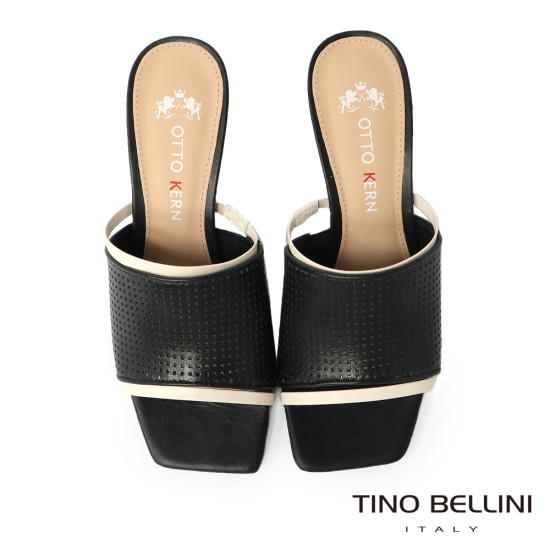 撞色沖孔簍空細跟涼拖鞋FSSO0001-1