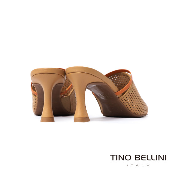 撞色沖孔簍空細跟涼拖鞋FSSO0001-9