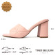縫衍粗跟涼拖鞋FSTO002-7