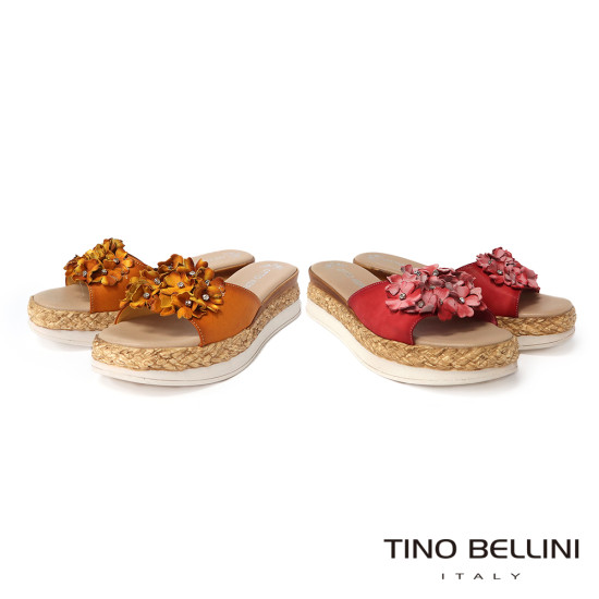 亮鑽花瓣厚底涼拖鞋FSUO002-F