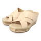 皮編織楔型涼拖鞋FSVO0002-3