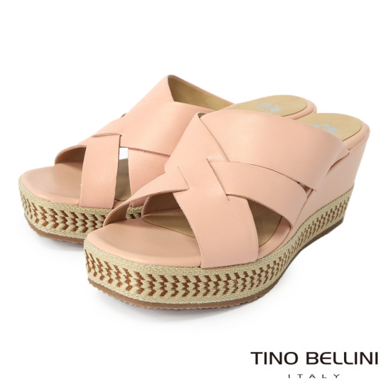 牛皮編織楔型涼拖鞋FSVO0002-7