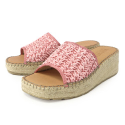 草編寬帶楔型涼拖鞋FSVV003-7