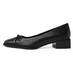 方頭蝴蝶結粗跟鞋FWCV032-1