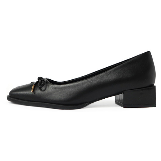 方頭蝴蝶結粗跟鞋FWCV032-1