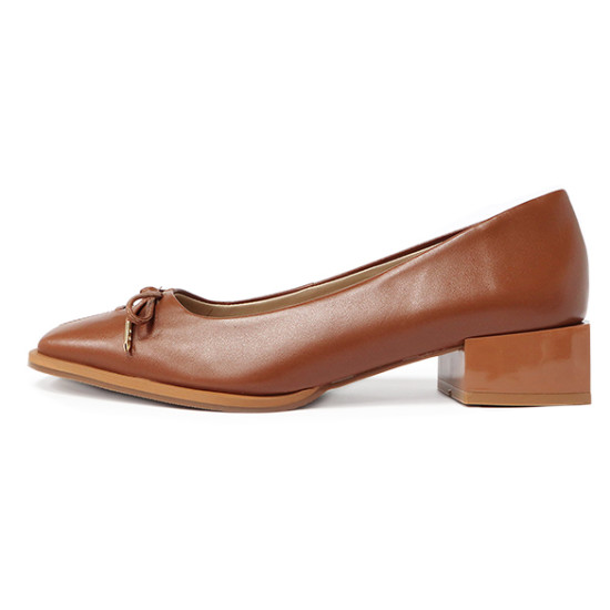 方頭蝴蝶結粗跟鞋FWCV032-6