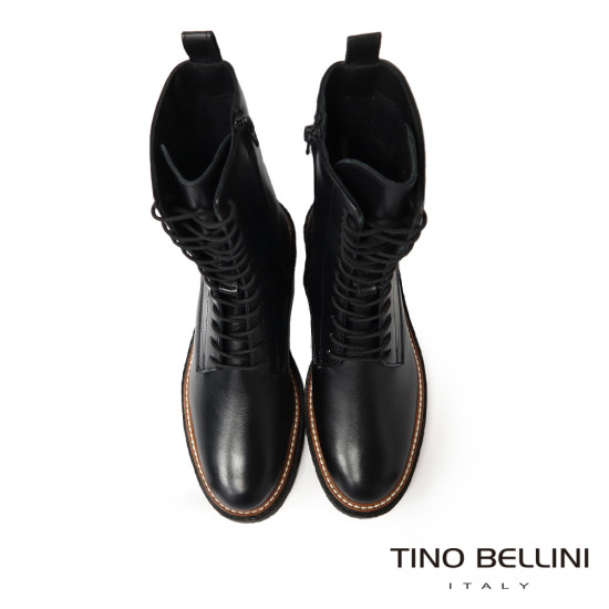 TINO BELLINI 貝里尼 歐洲進口 綁帶中筒軍靴FWMT005-1
