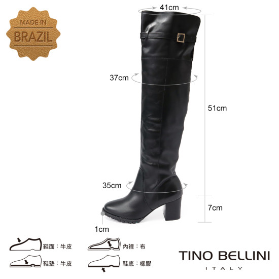【TINO BELLINI 貝里尼】巴西進口 顯瘦秘密-及膝靴 FWZV002-1