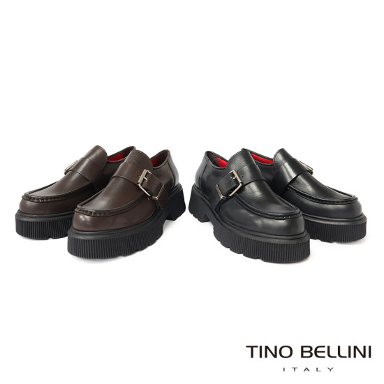 牛皮飾釦厚底鞋FYLV025-1