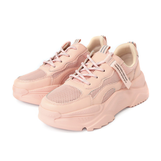 織帶牛皮拼接網布運動鞋LB0V0005-7