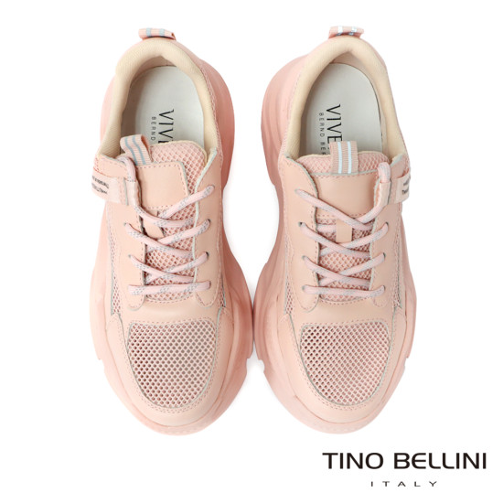 織帶牛皮拼接網布運動鞋LB0V0005-7